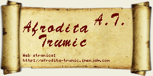 Afrodita Trumić vizit kartica